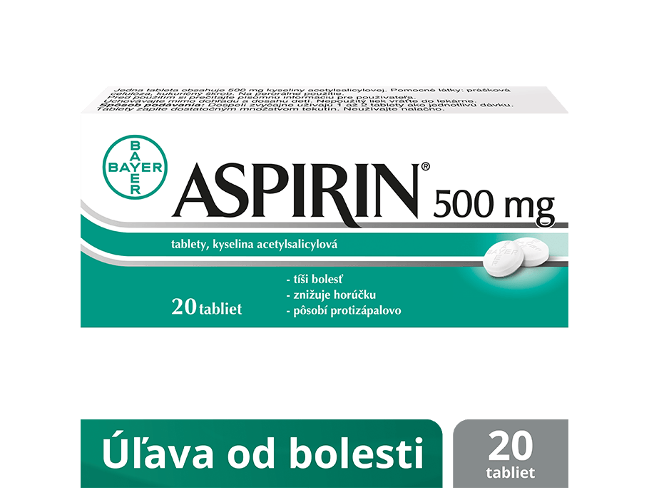 Aspirin 500 mg 20 tabliet